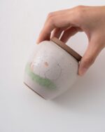 Hand-painted Couple Bunny Ceramic Tea Canister with Lid 120ml