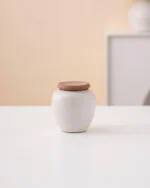 Hand-painted Couple Bunny Ceramic Tea Canister with Lid 120ml