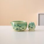 Hand-painted Daisy Ceramic Matcha Bowl Set Unique Matcha Whisk Gift Set 450ml