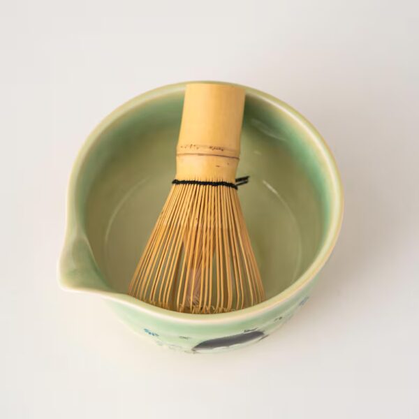 Hand-painted Cute Cat Ceramic Matcha Bowl Set Green Matcha Whisk Gift Set 450ml